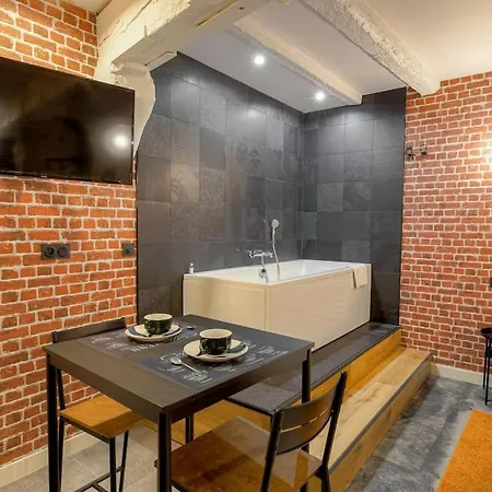 Industrial-Style Studio With Bathtub, Vieux-Lyon Exterior photo